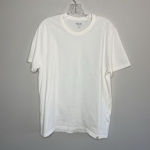 MADEWELL Allday Tee Men Small Ivory NEW Ivory Garment Dyed Cotton Regular NM162 - Picture 3 of 11